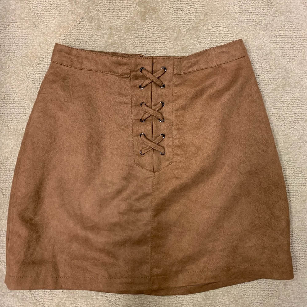Suede skirt